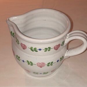 Williams Sonoma Hearts and Vines Vintage Jug; Made in Portugal; Pre-Owned; SWEET